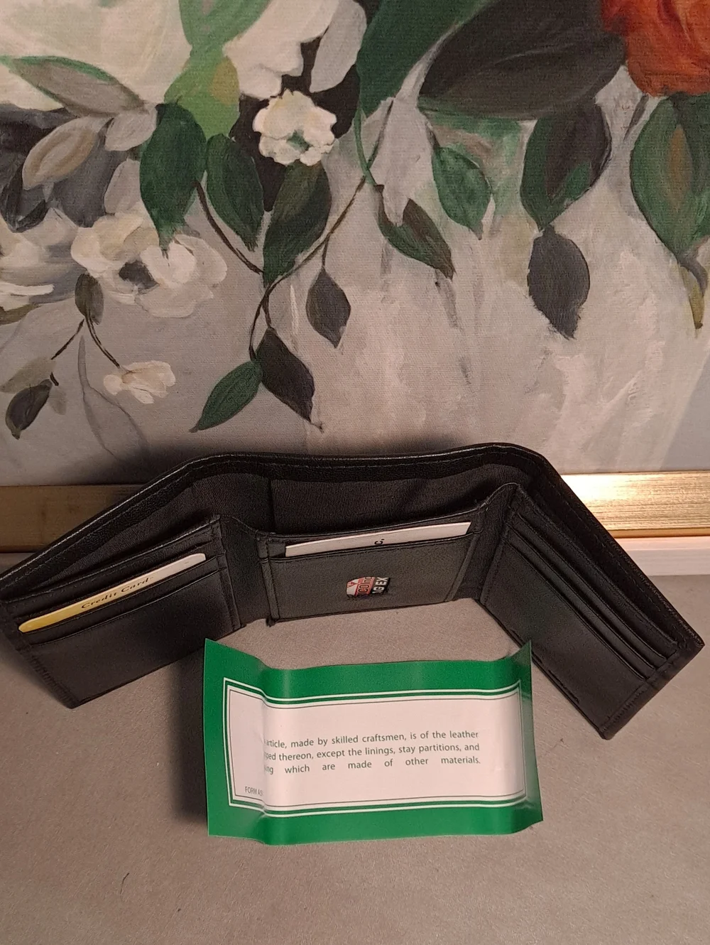 Green Bay Packers Rico Ind. Sleek Black Ultra Soft Leather Trifold Wallet